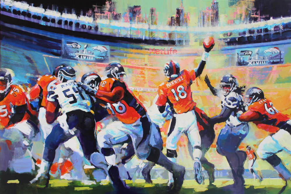 Photo: Malcolm Farley Super Bowl painting 2014