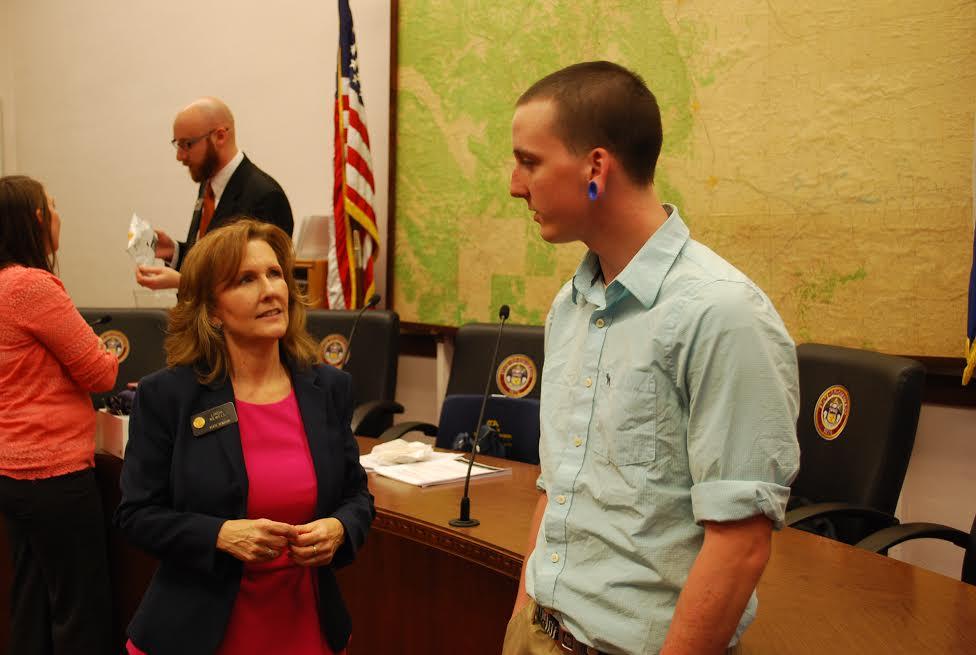 Photo: Senator Linda Newell and Will Patton