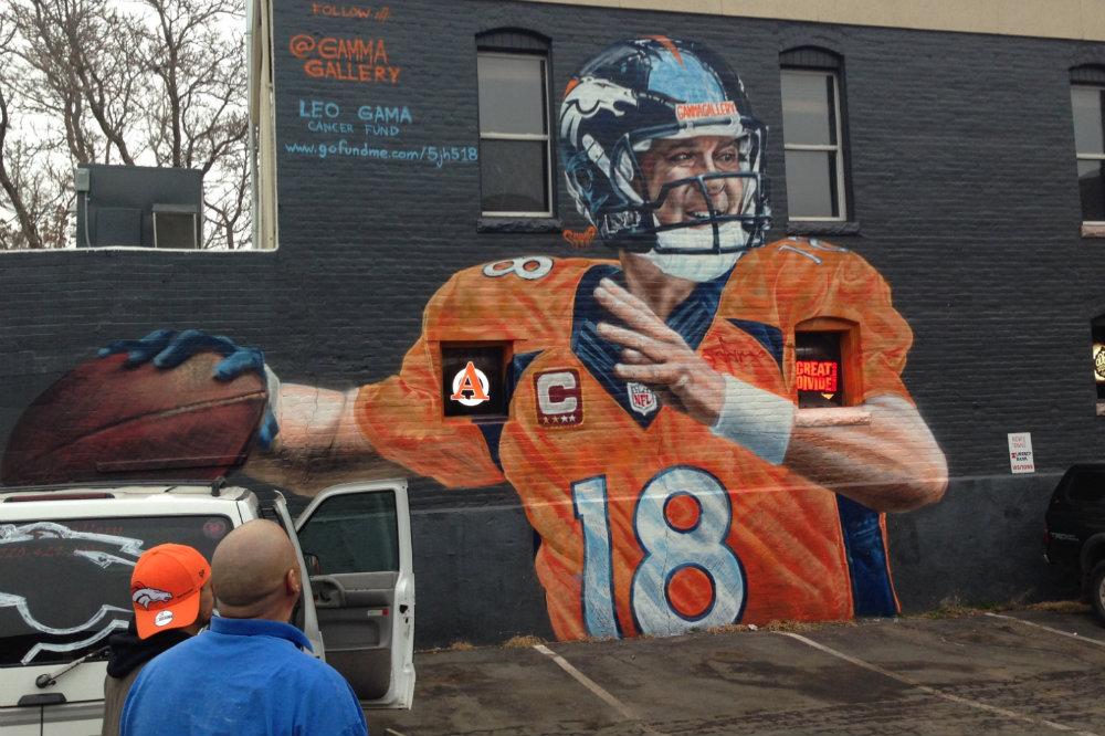 Photo: Gamma Gallery street art Peyton Manning mural