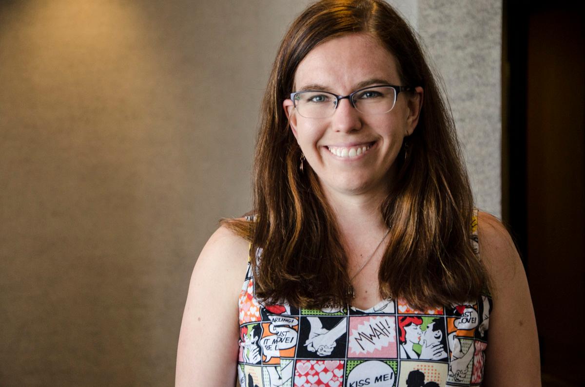 Photo: Denver teacher Jenn Anya Prosser, teaching with comics
