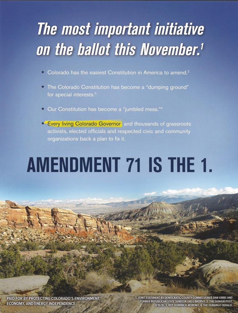 Photo: Protect Colorado Pro-Amendment 71 Flyer