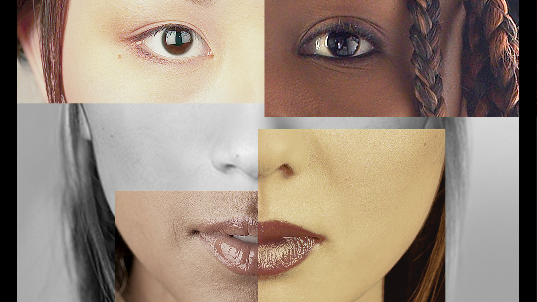 Photo: Multiracial face History Colorado Center exhibit on Race