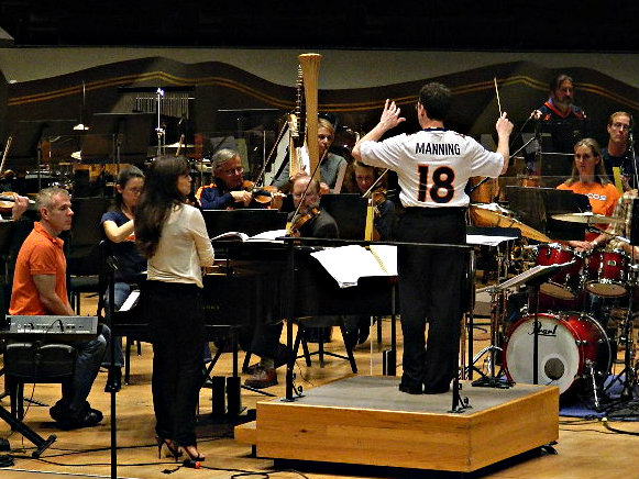 Photo: Scott O&#039;Neil of Colorado Symphony in Broncos jersey