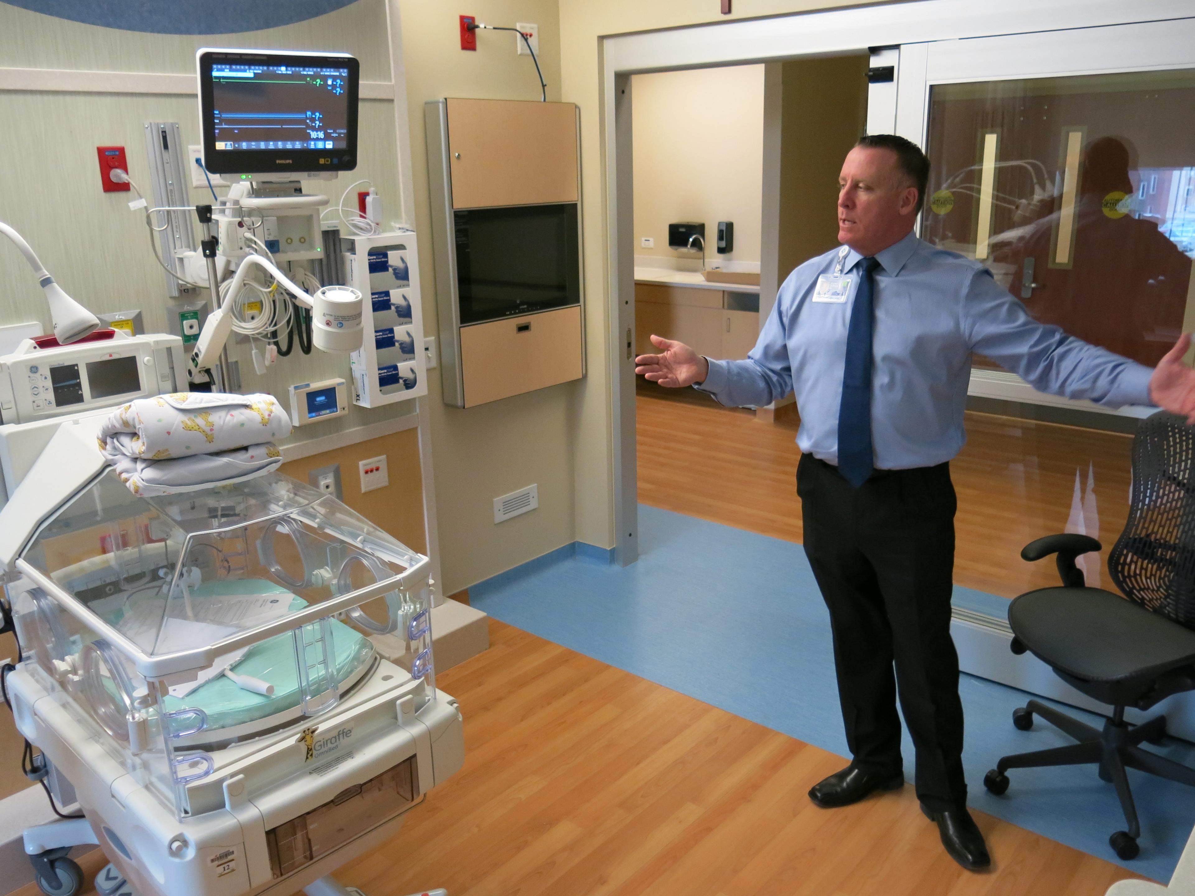 Neo-natal intensive care room at Saint Joseph Hospital