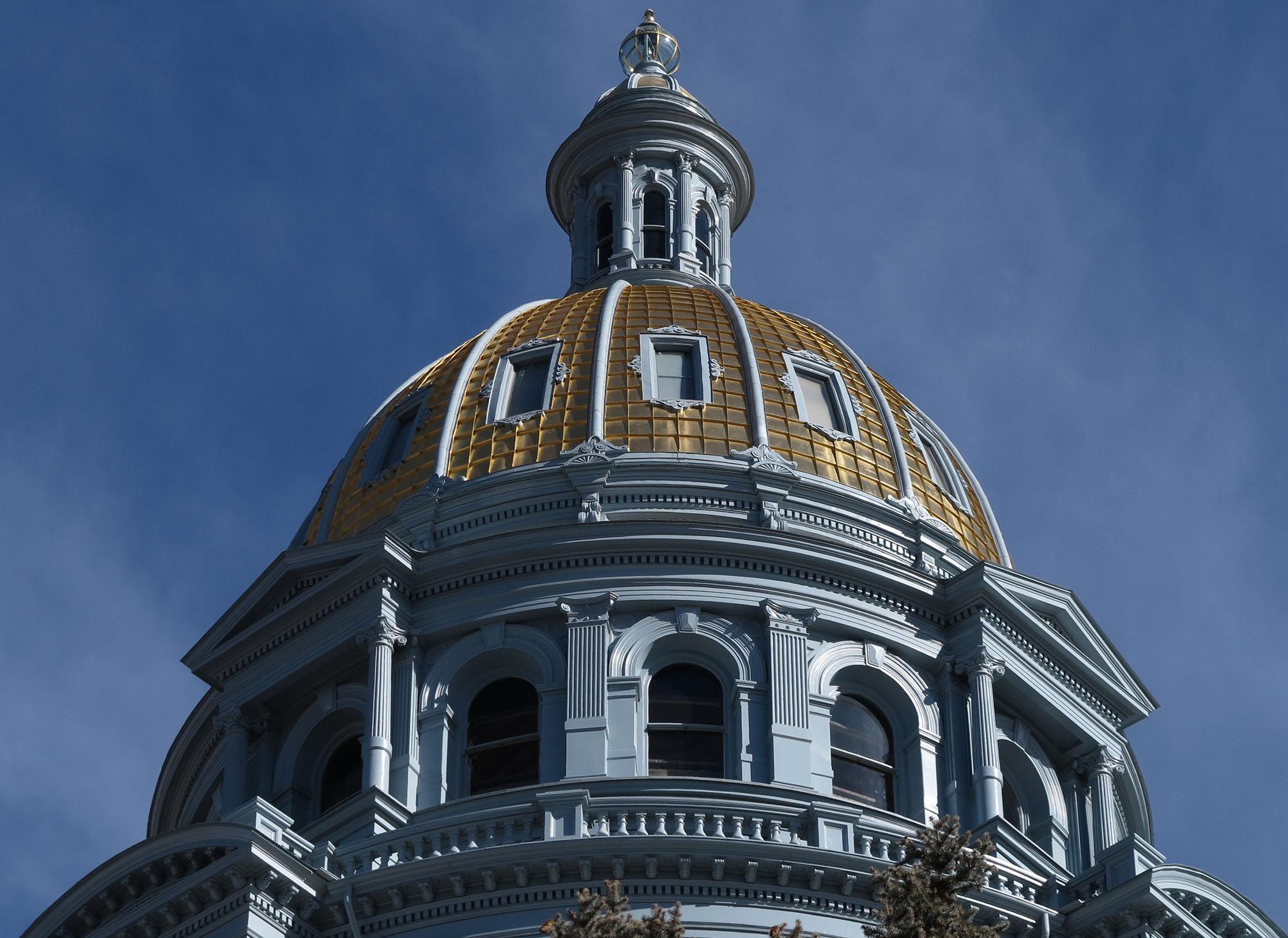 Photo: The Colorado Capitol&#039;s gold dome, viewed from the west