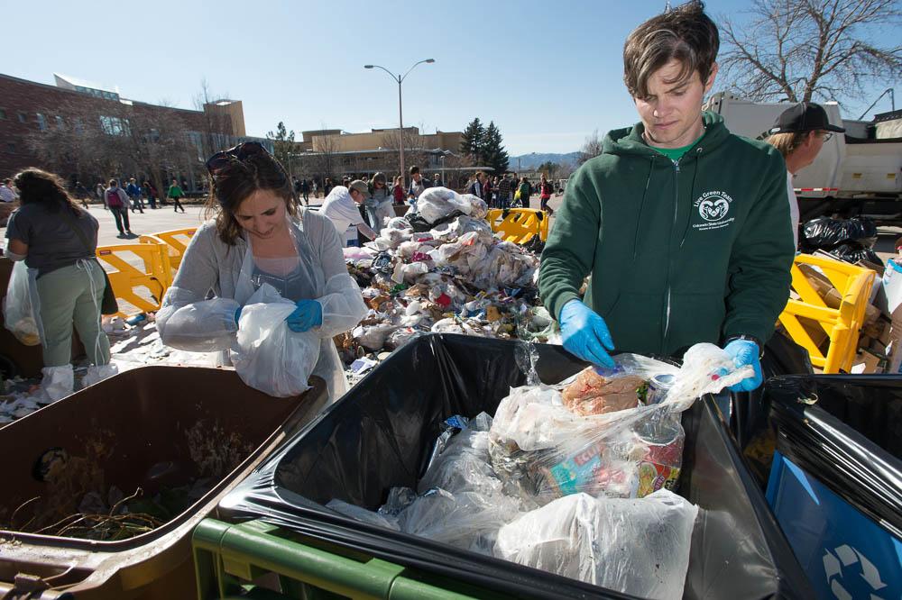 photo: waste audit Colorado State University 2