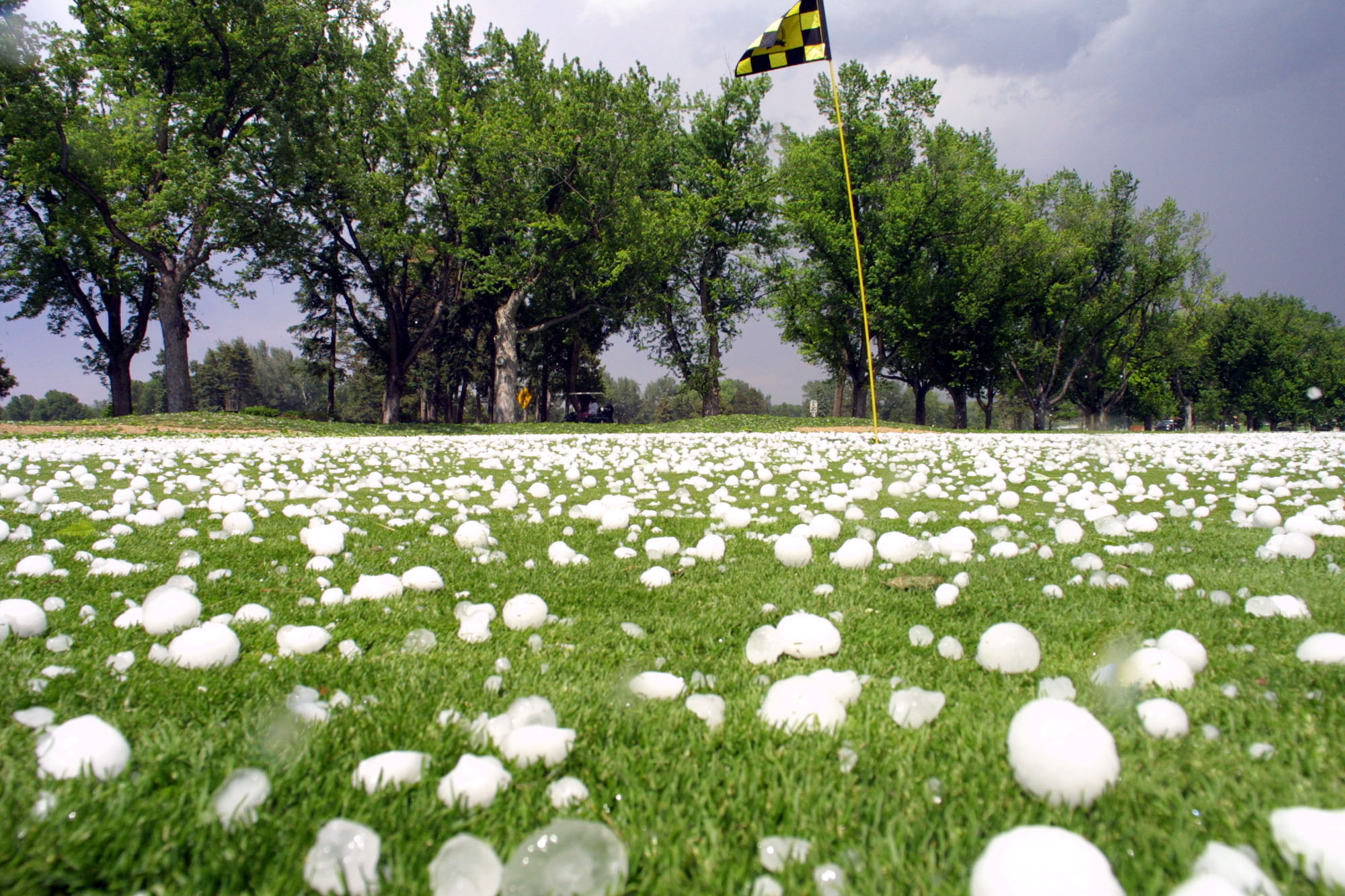 Golf ball size hail