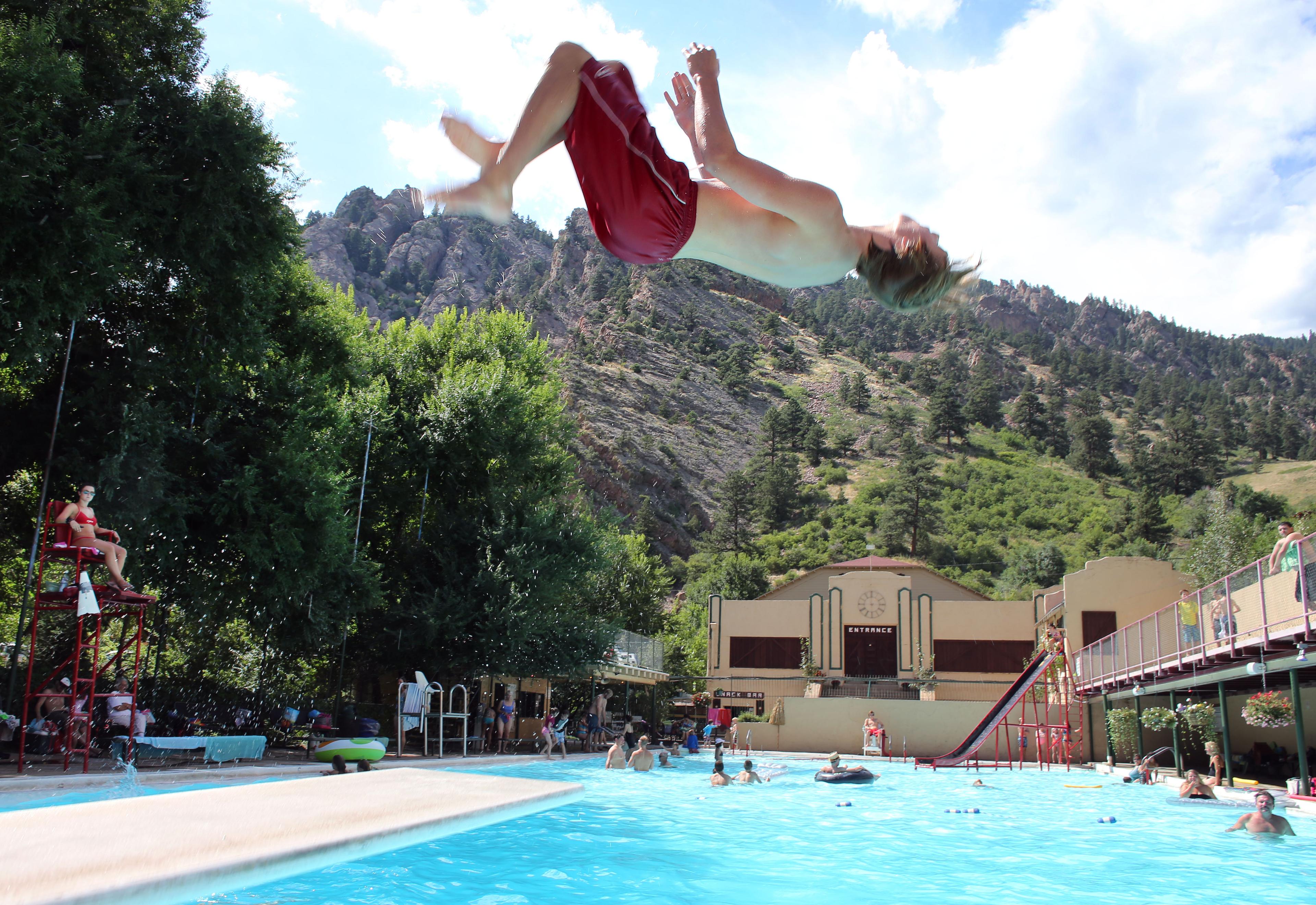 Backflip into pool