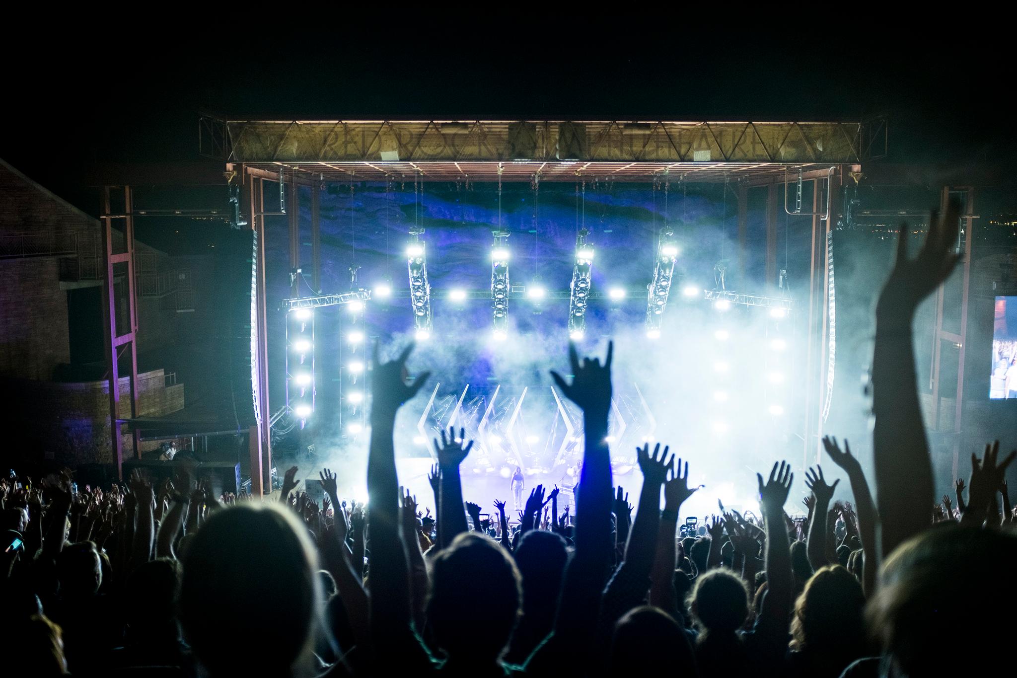 Sylvan Esso plays Red Rocks, July 18, 2018. (Courtesy Kevin J. Beaty)