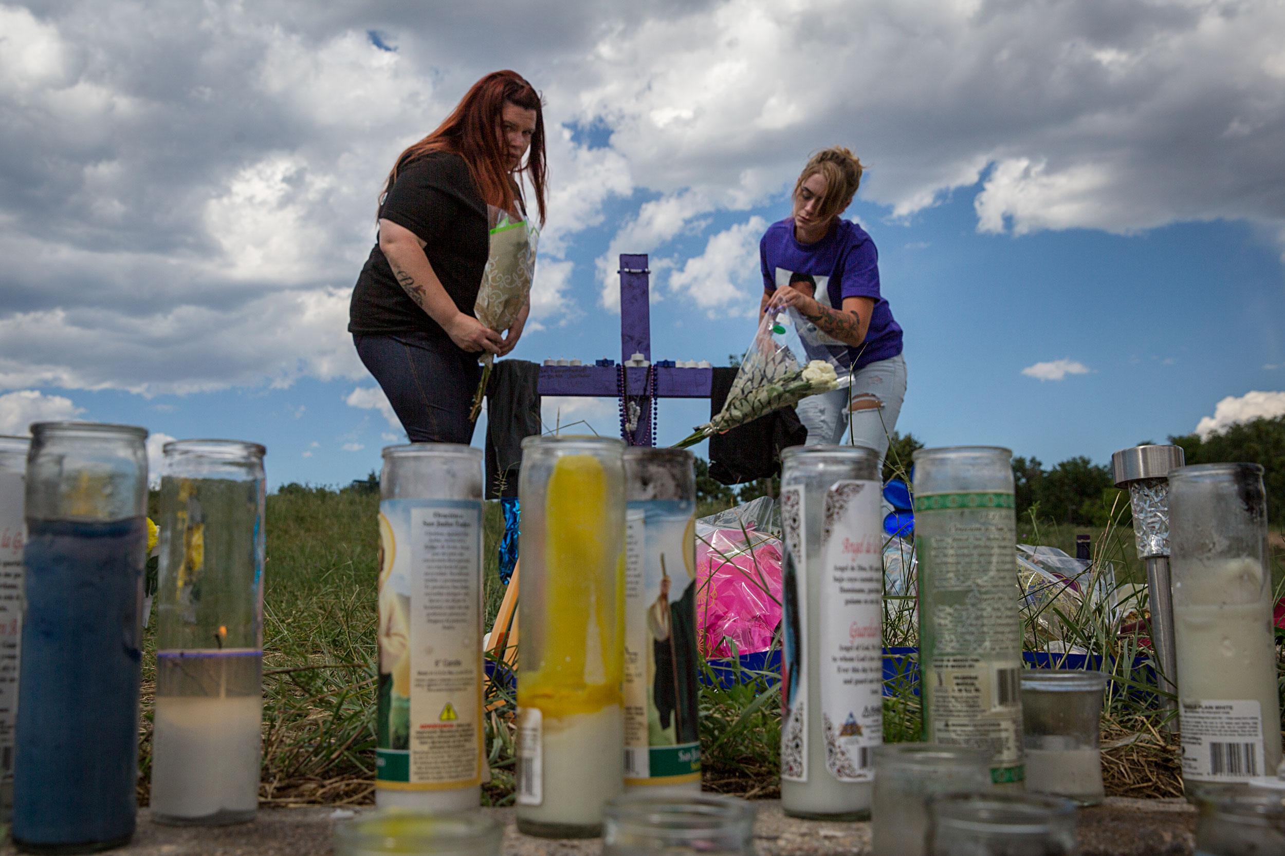 De&#039;von Bailey Police Shooting Memorial Mourners Colorado Springs