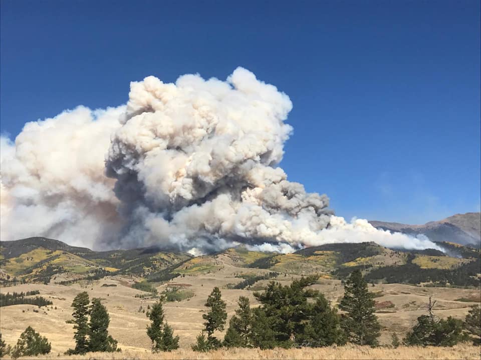 The Decker Fire burns near Salida, Colo.