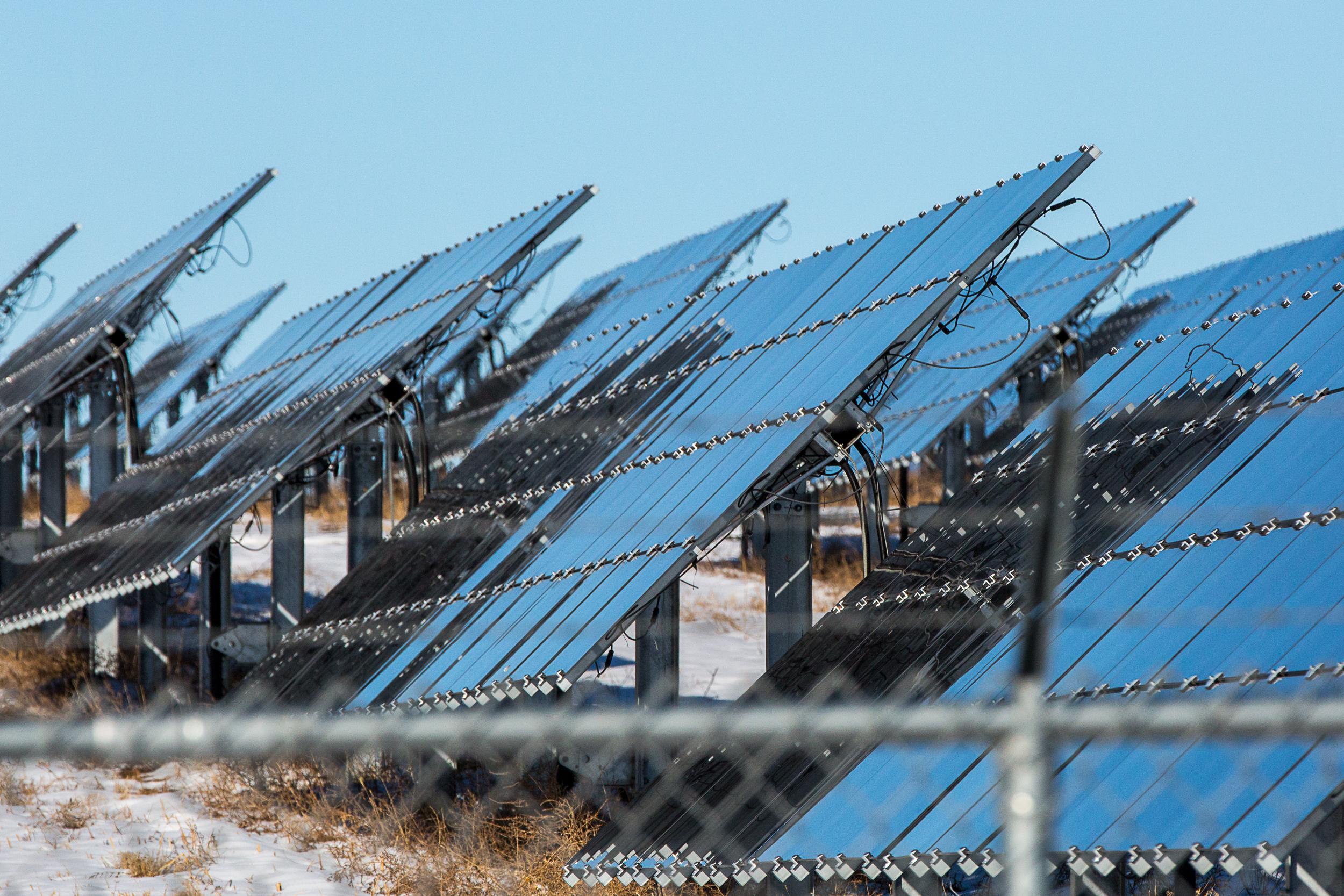 Solar energy array in Weld County