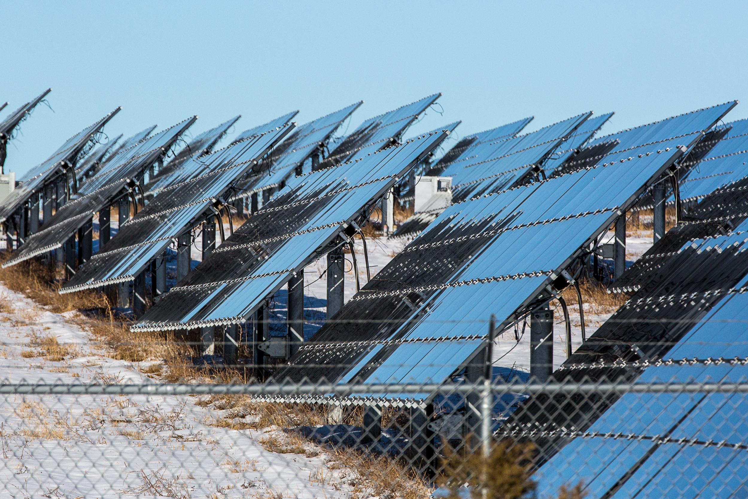 Solar energy array in Weld County