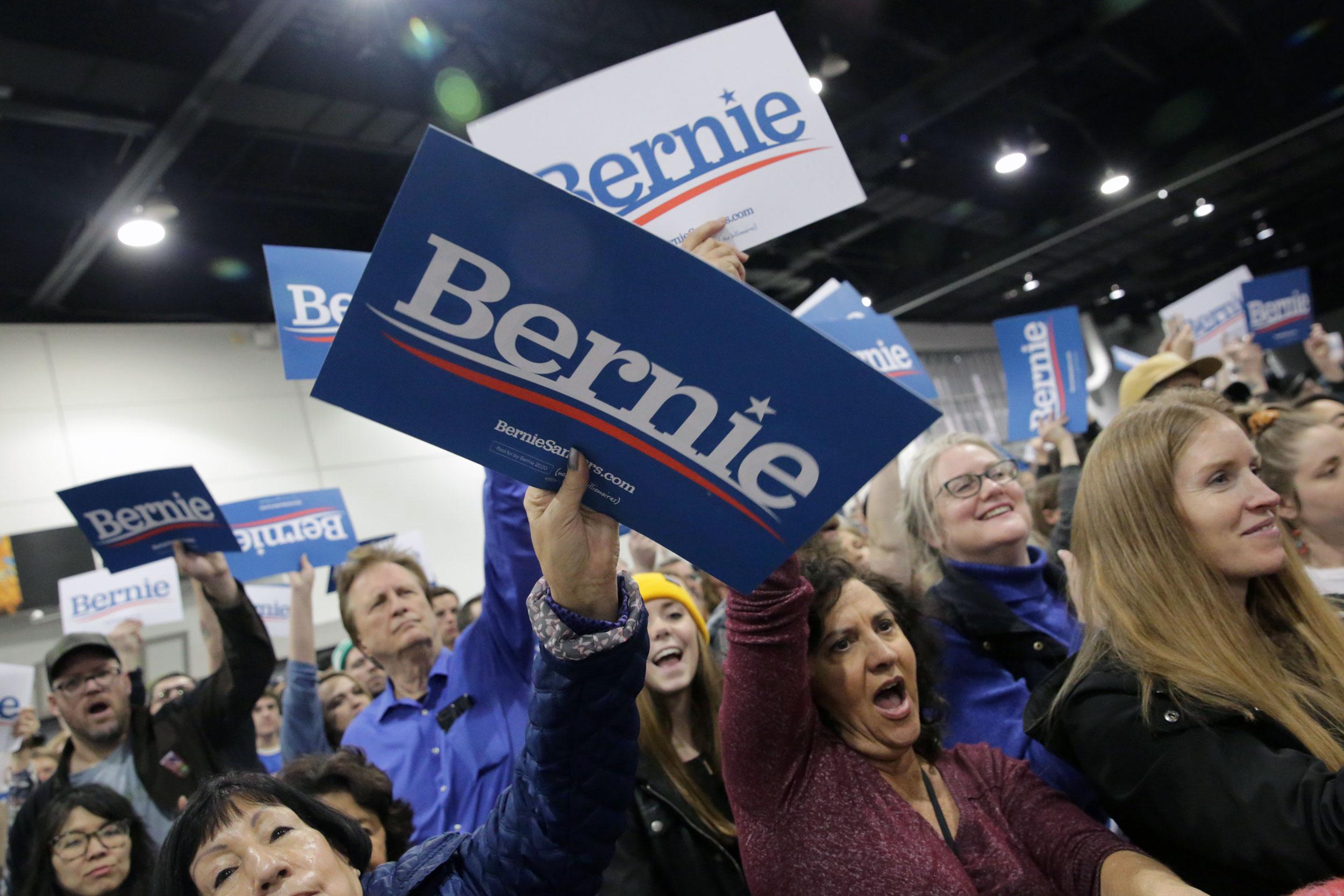 Bernie Sanders Campaigns In Denver