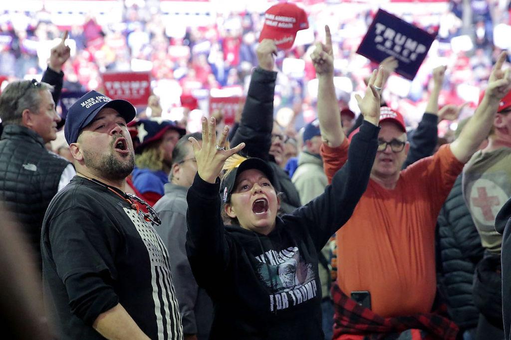 Trump Supporters Yell At News Media