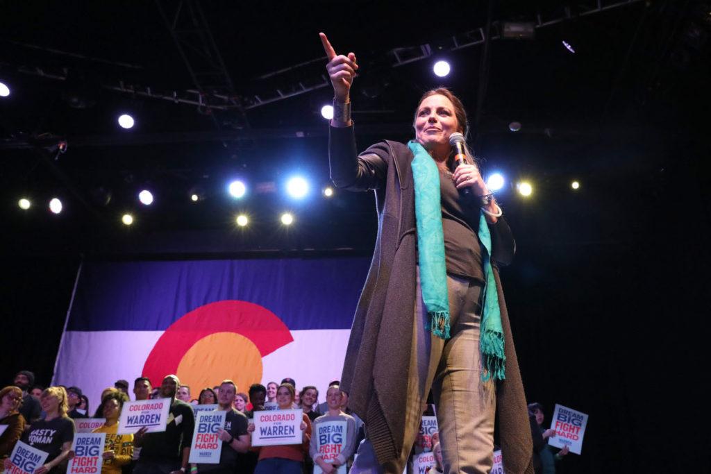 Elizabeth Warren Campaigns In Denver