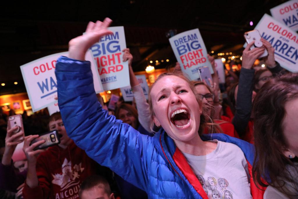 Elizabeth Warren Campaigns In Denver