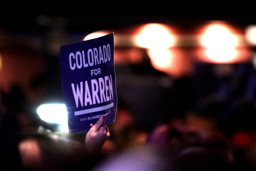 Elizabeth Warren Campaigns In Denver