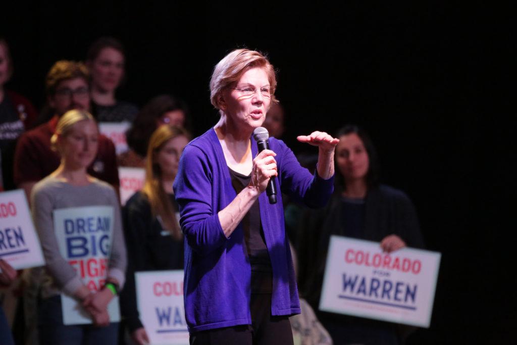 Elizabeth Warren Campaigns In Denver