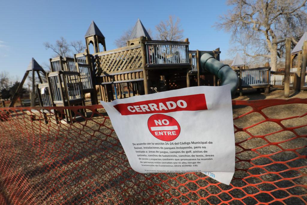 Coronavirus Denver City Park community-built playground is closed