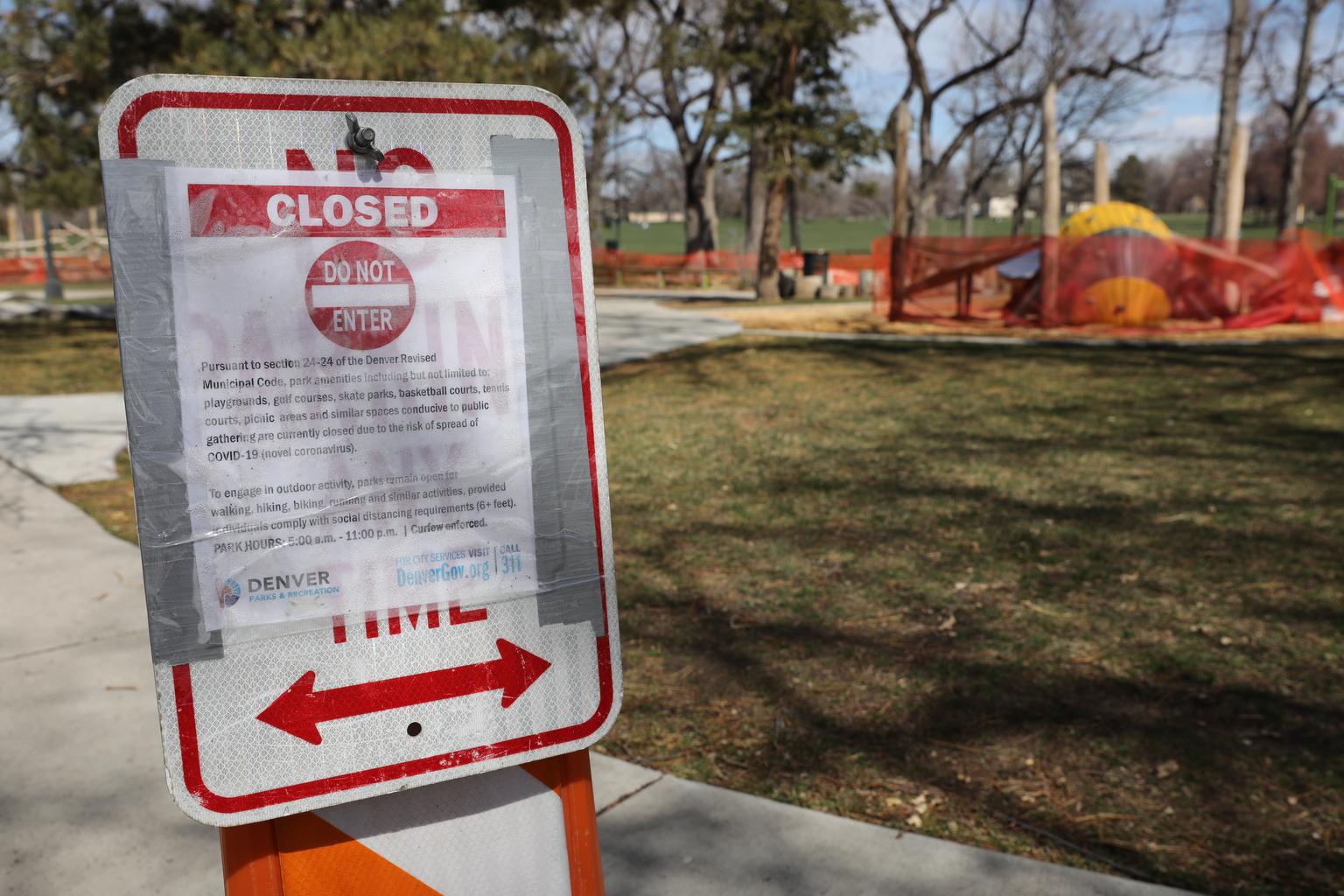 Denver Washington Park Playground Closed During Coronavirus Outbreak