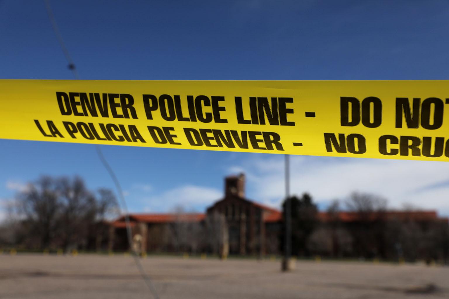 Denver South High School Pasrking Lot Police Tape