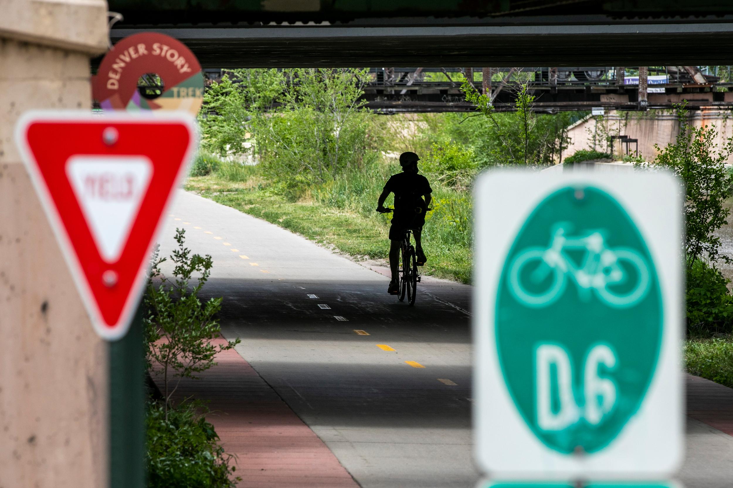 Cherry Creek Path Bicycle Riding In Denver