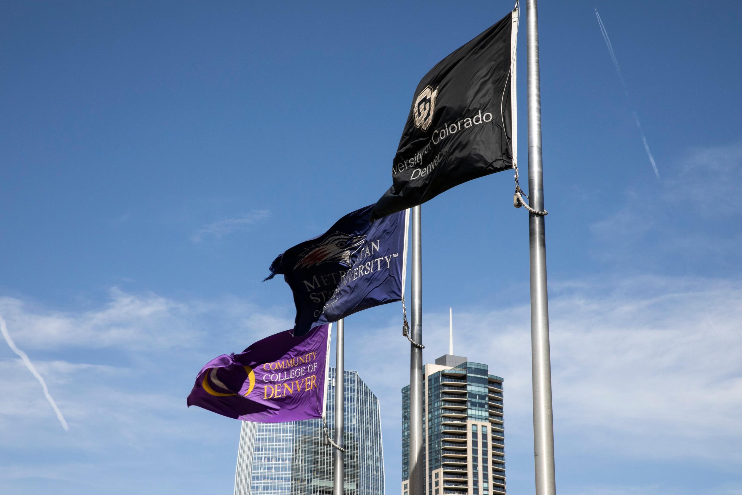 Flags Fly At Denver’s Auraria Campus