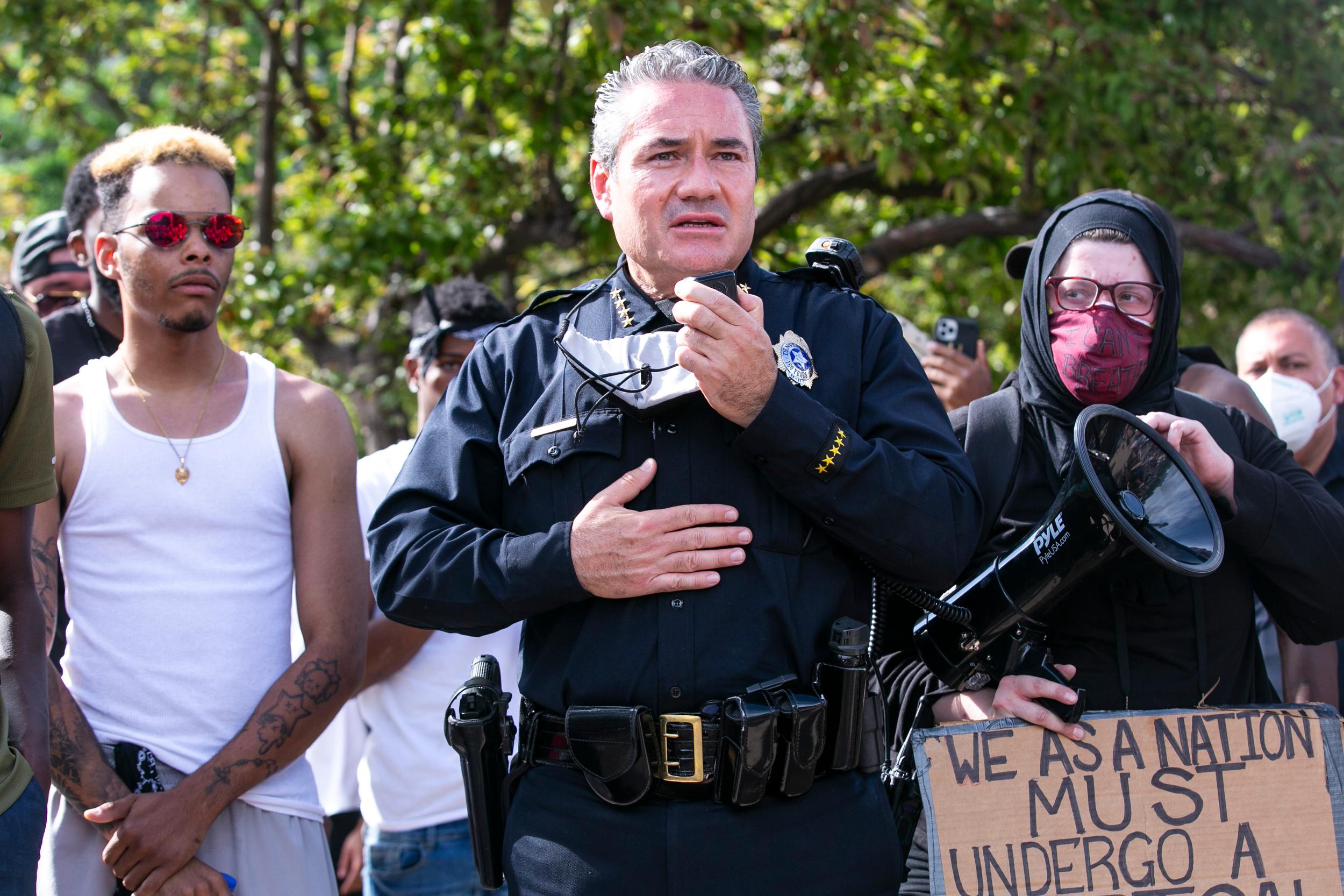 Denver Police Chief Pazen Joins Demonstartors Protesting George Floyd’s Death In Minneapolis