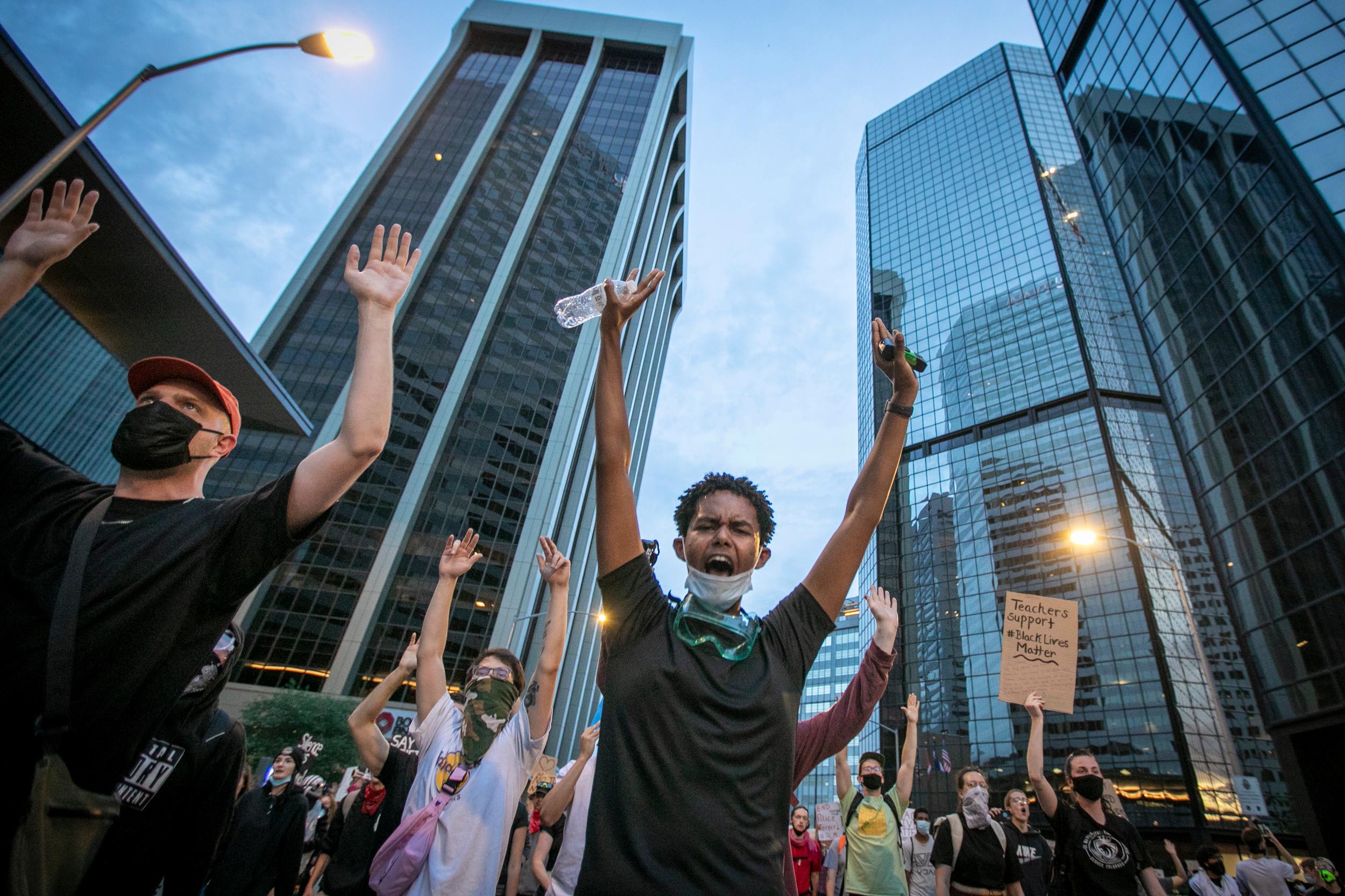 Denver Police Chief Pazen Joins Demonstrators Protesting George Floyd’s Death In Minneapolis