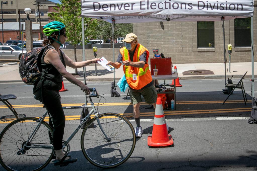 Primary Day Voting Ballot Drop Off Denver