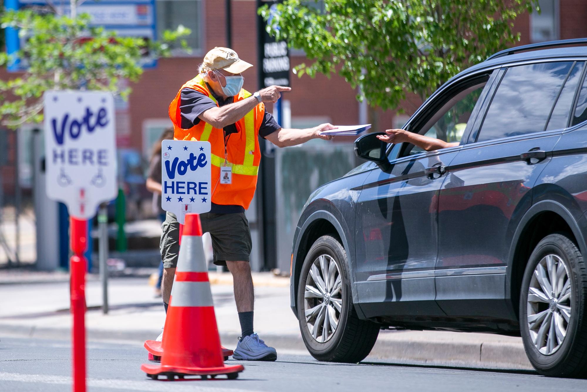 Primary Day Voting Ballot Drop Off Denver