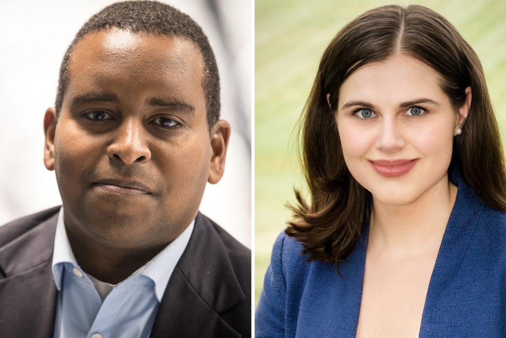 U.S. Rep. Joe Neguse and Colorado Secretary of State Jena Griswold