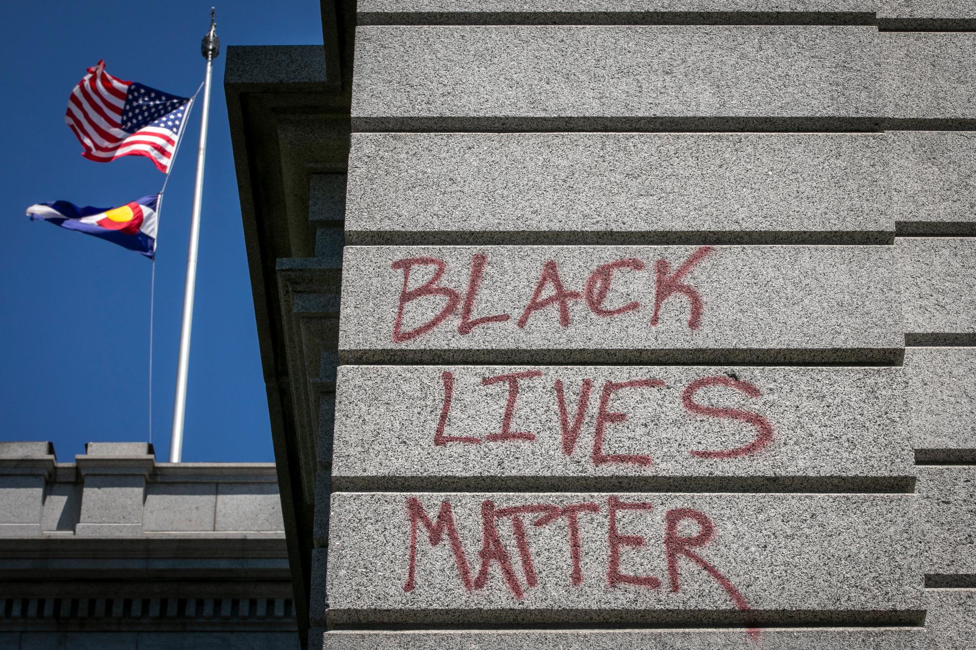 Graffiti On Colorado State Capitol