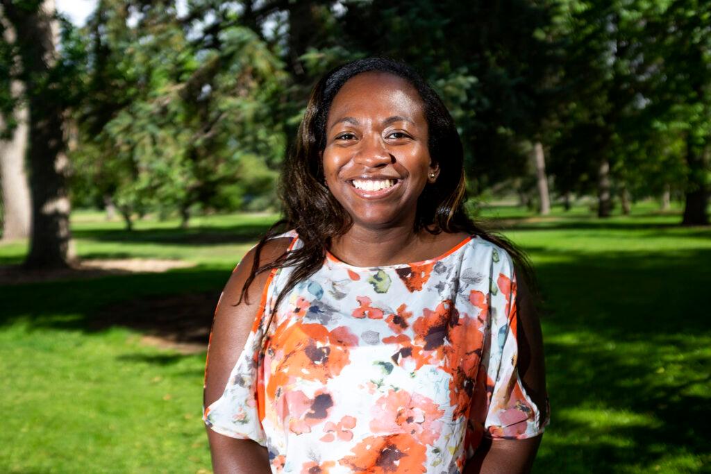 Photographer Danielle Smith poses for a portrait. Aug. 8, 2020.