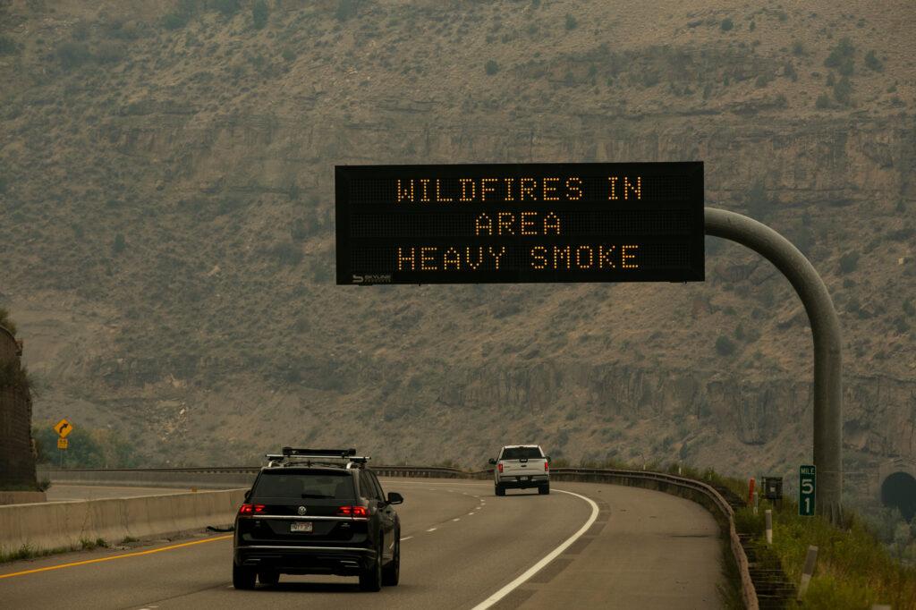 GRAND JUNCTION PINE GULCH FIRE SMOKE