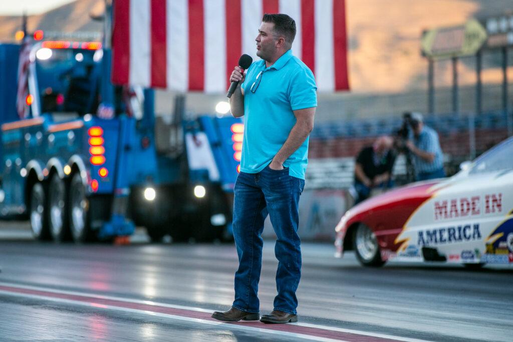 BANDIMERE SPEEDWAY PROTEST DOUBLES AS TRUMP RALLY