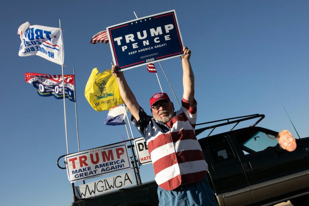 BANDIMERE SPEEDWAY PROTEST DOUBLES AS TRUMP RALLY