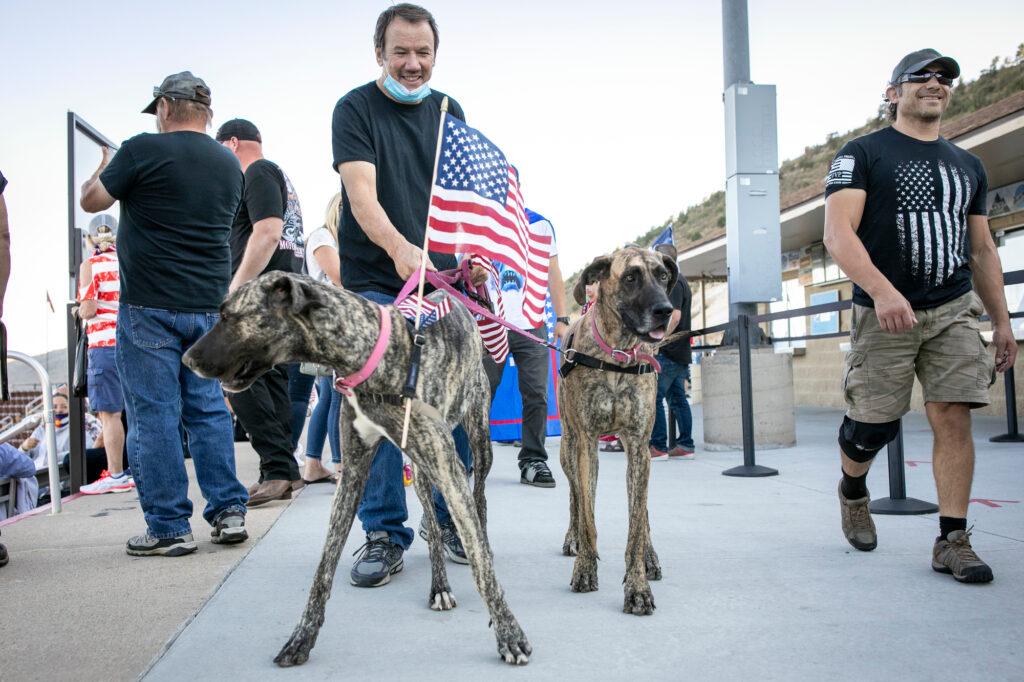 BANDIMERE SPEEDWAY PROTEST DOUBLES AS TRUMP RALLY