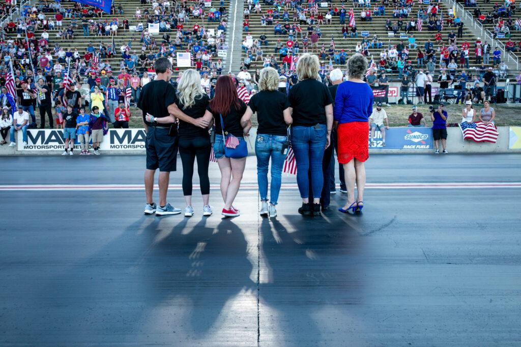 BANDIMERE SPEEDWAY PROTEST DOUBLES AS TRUMP RALLY