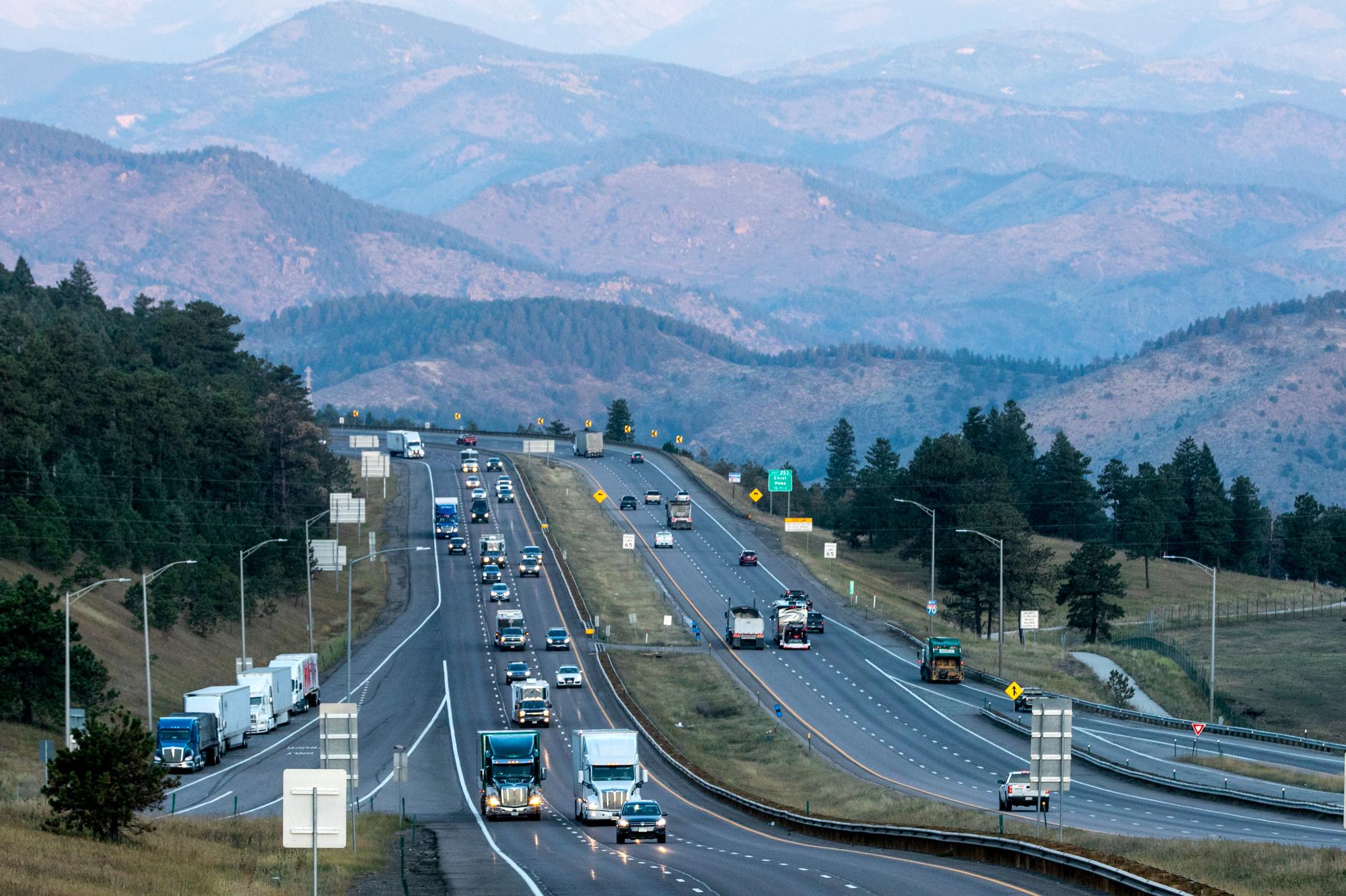 INTERSTATE 70 I-70 TRAFFIC EVERGREEN