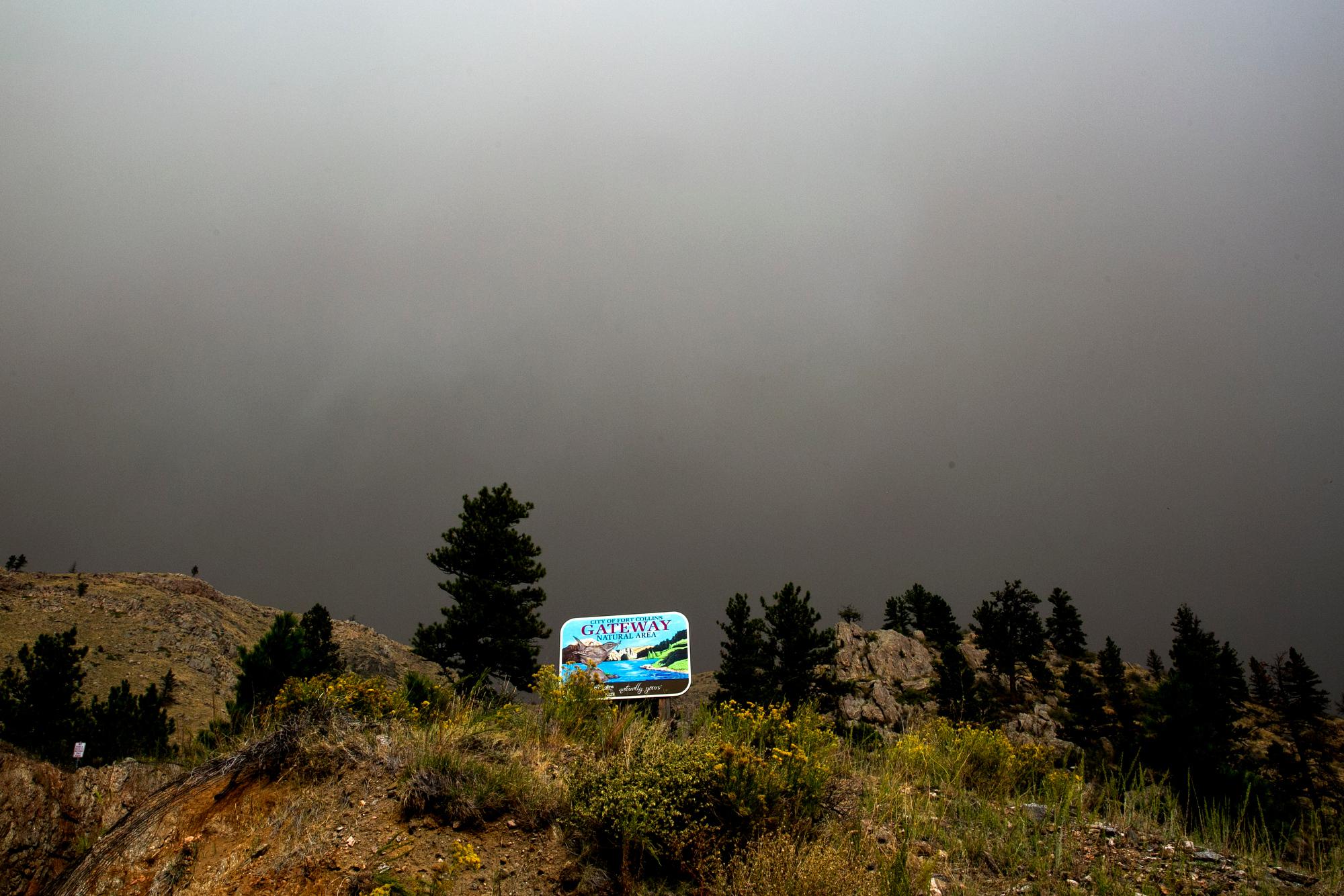 CAMERON PEAK FIRE SMOKE IN POUDRE CANYON