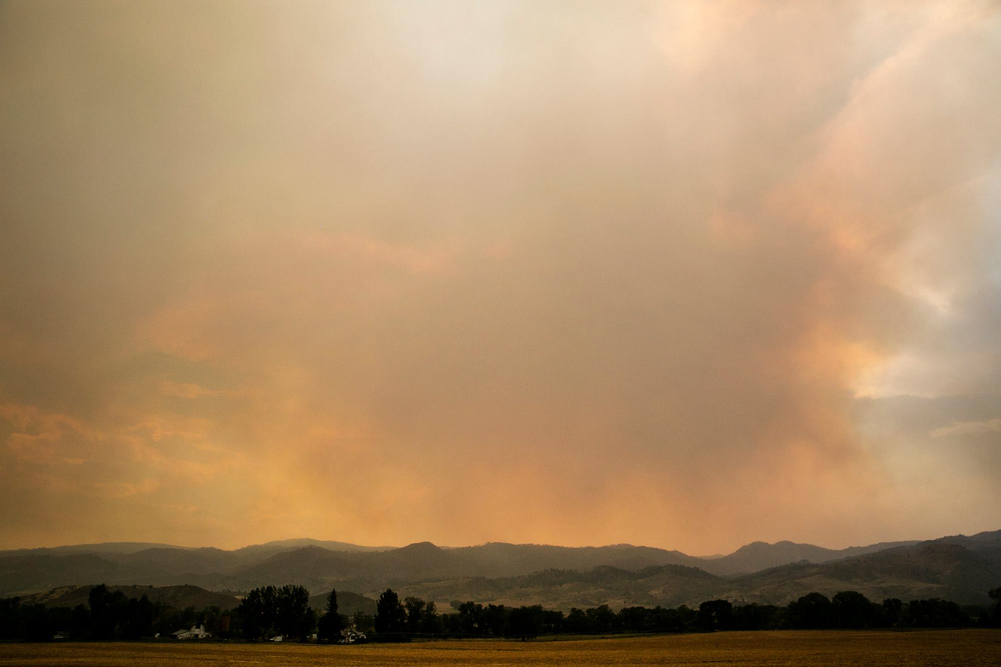 CAMERON PEAK FIRE SMOKE IN POUDRE CANYON