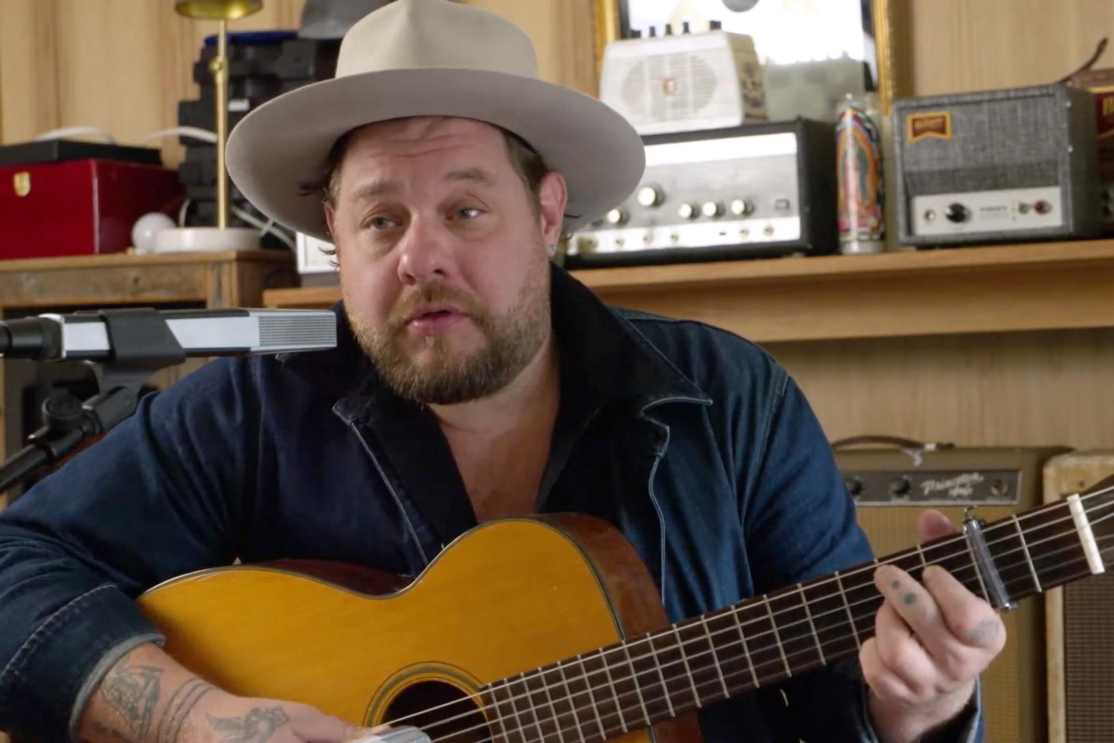 Nathaniel Rateliff performs at his home studio