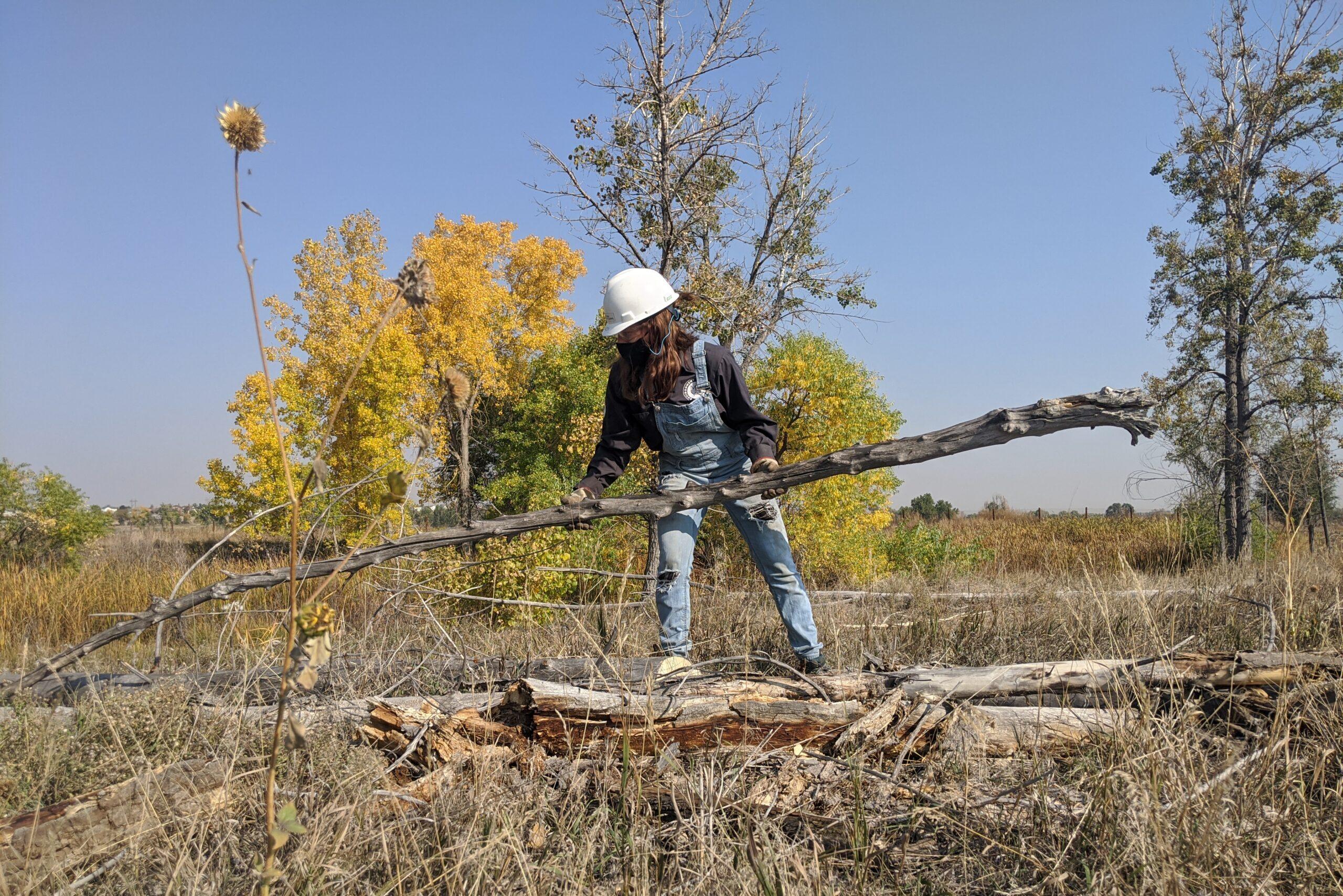 Hailey Tresch, a sawyer for Mile High Youth Corps