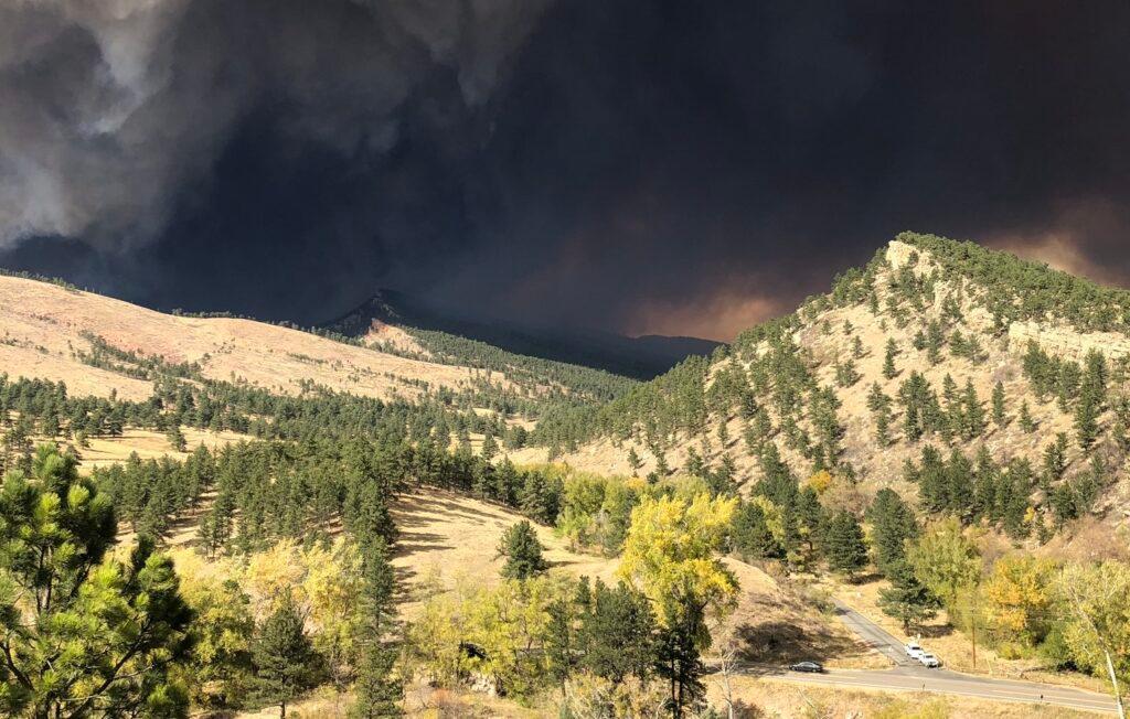 Cal-Wood fire October 17 2020 Lefthand Canyon