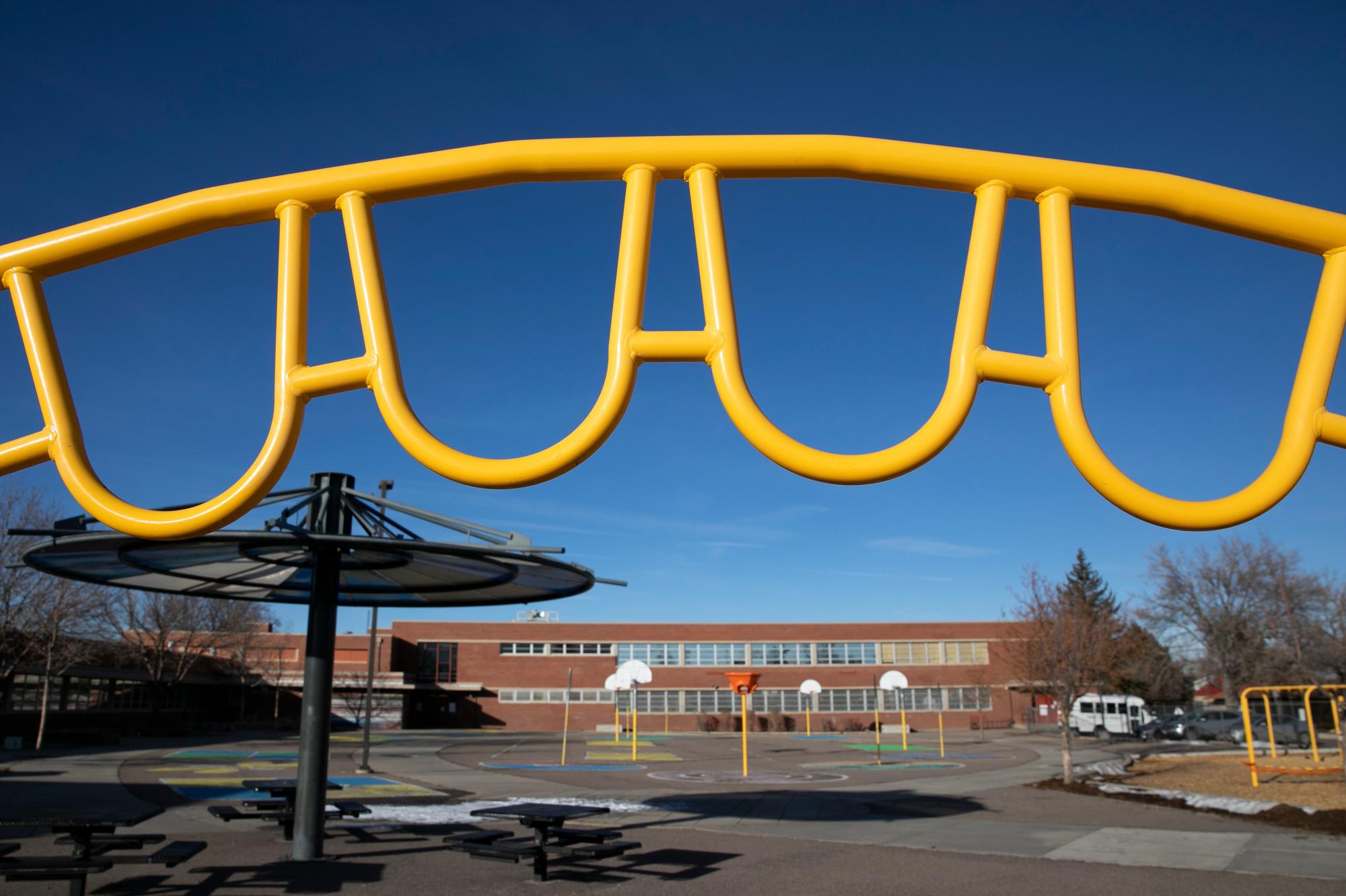 An empty playground at Johnson Elementary