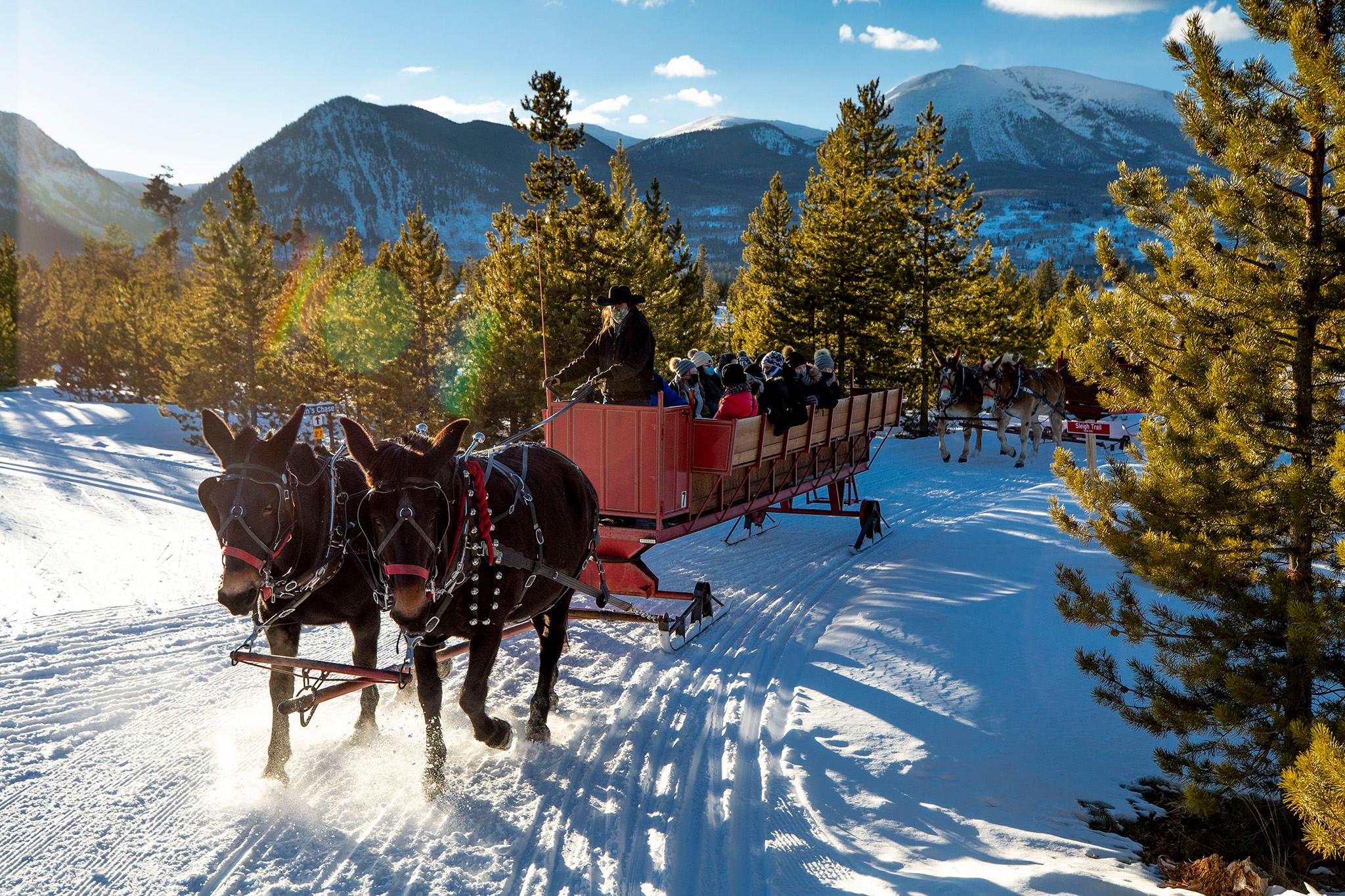 A 2 Below Zero sleigh ride on the edge of Frisco, Colo. Feb. 25, 2021.