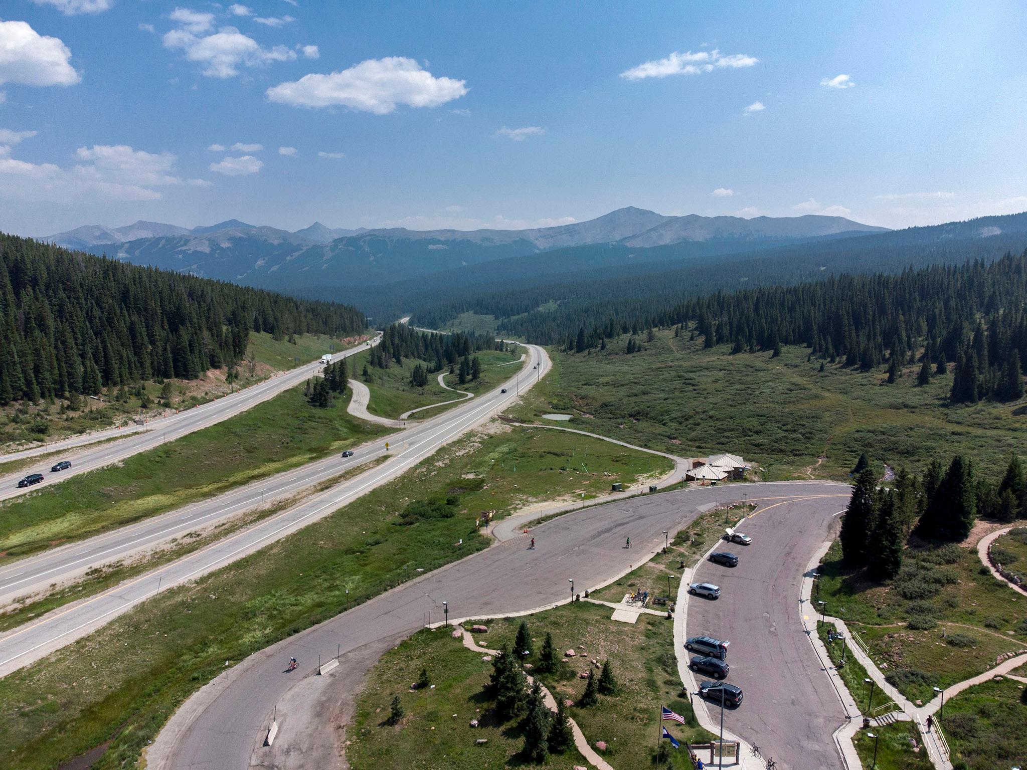 I-70 stretches through Vail Pass. Aug. 11, 2021.