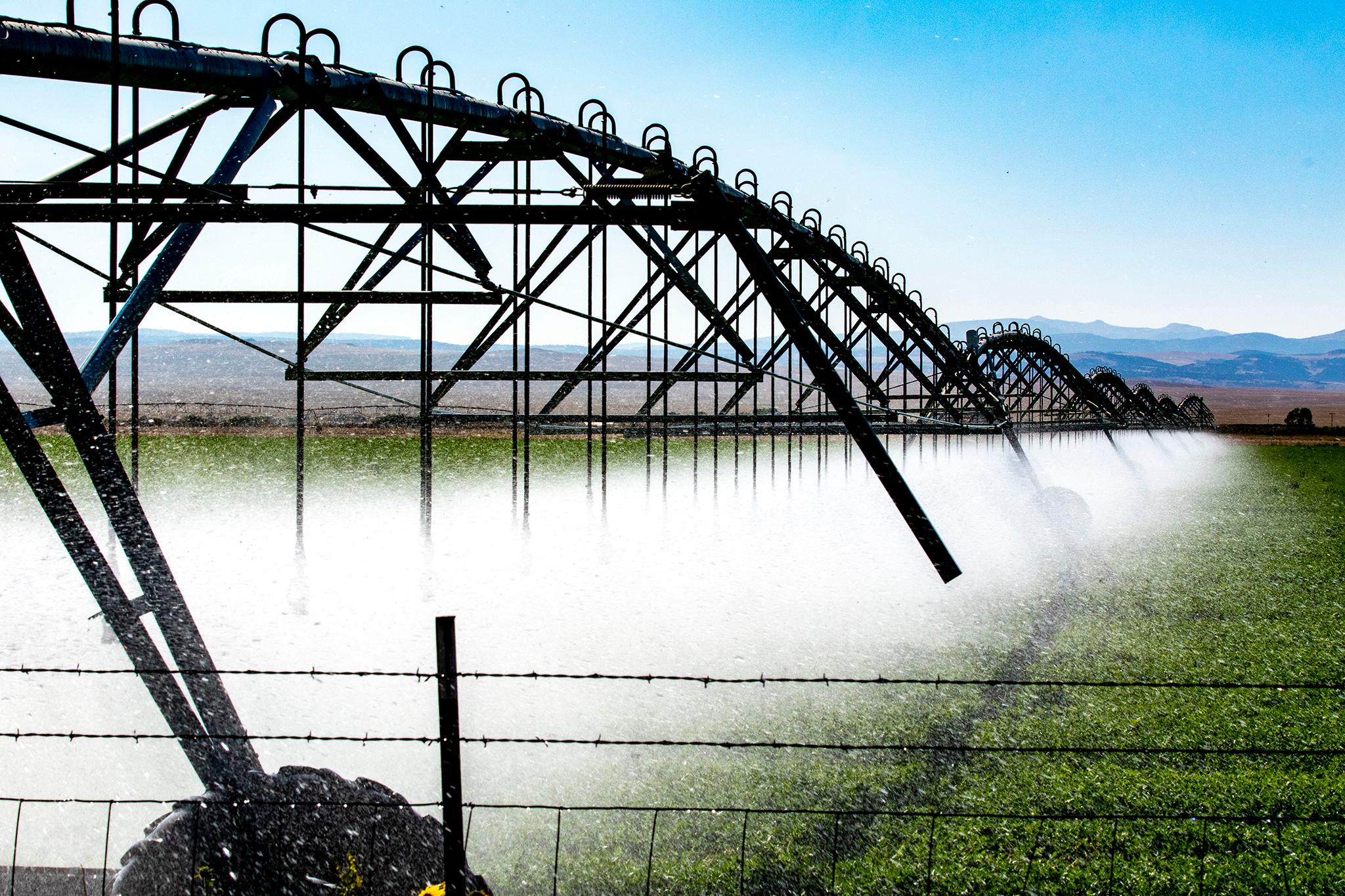 Irrigation outside of Antonito in the San Luis Valley. Aug. 25, 2021.